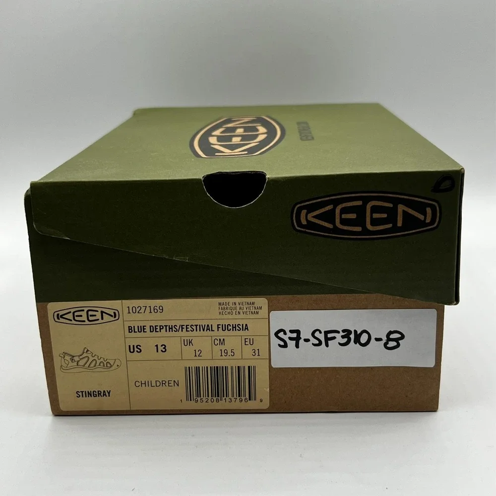KEEN Kids Stingray Blue Depths Festival Fuchsia Waterproof‎ Sandals Size 13